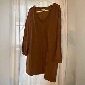 Brown sweatshirt dress